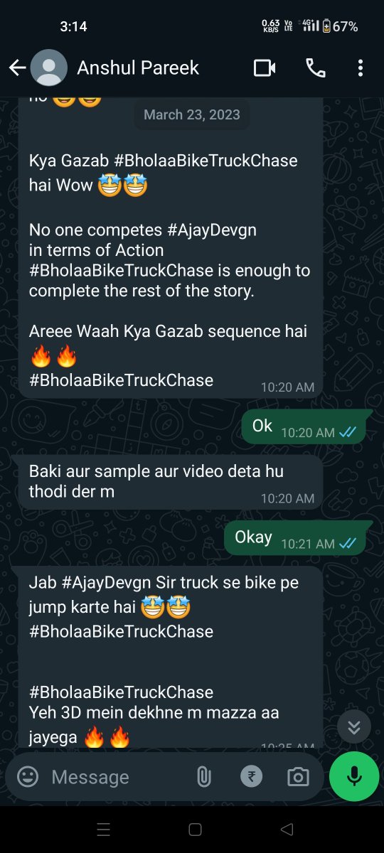 PradipS_'s tweet photo. @ajaydevgn @neerajpofficial @jimmysheirgill @saieemmanjrekar @shantanum07 @SunidhiChauhan5 Ajay Devgan's PR Anshul Pareek is not paying influencers payment. 
#JahanSeChaleThe https://t.co/3OX0oxFdKl