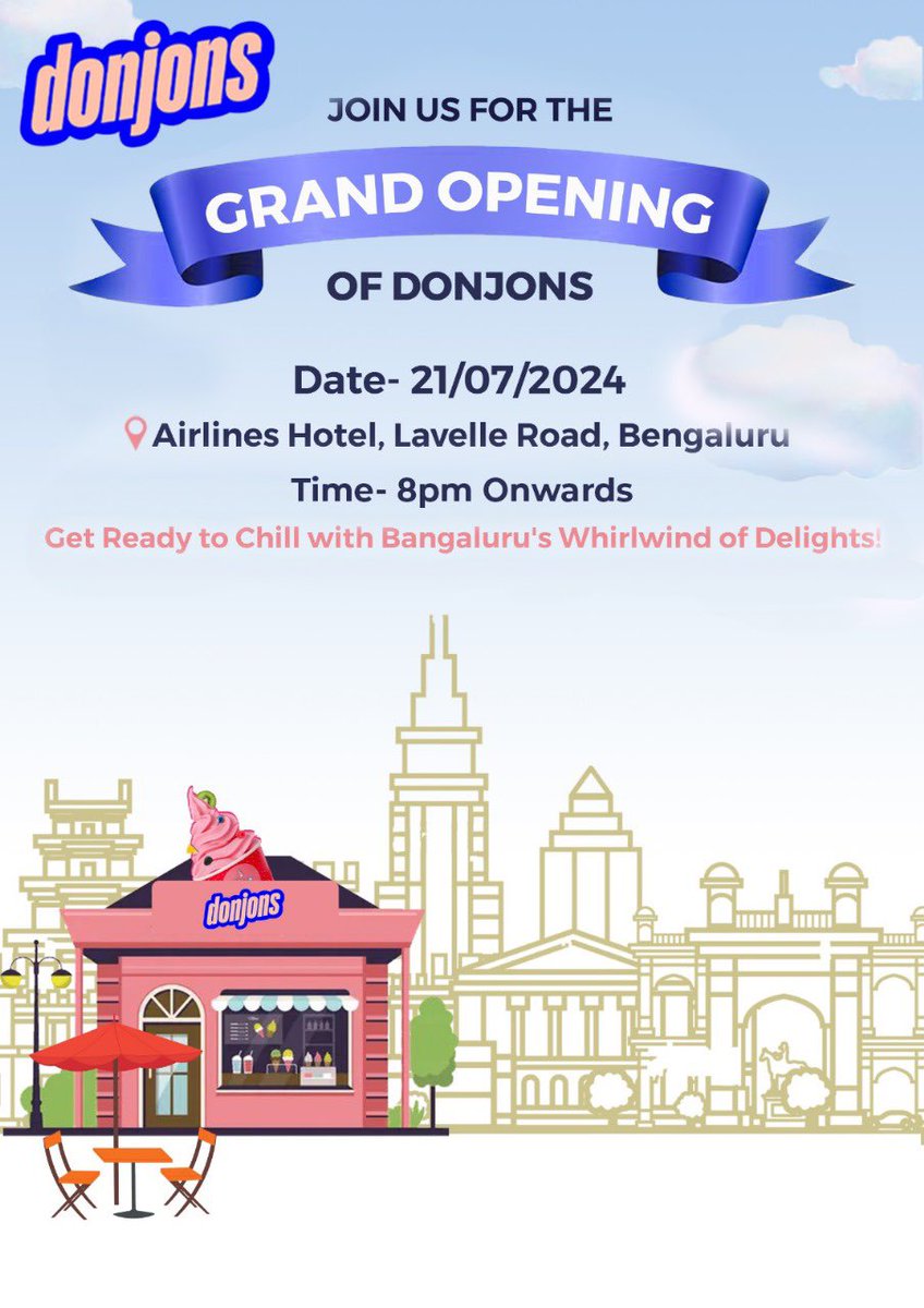 sushruthsreddy's tweet image. Dear X users, please come to Airlines Hotel Lavelle Road on 21.07.2024 for opening of Donjons. #DonjonsBengaluru #AirlinesHotel #Lavelleroad