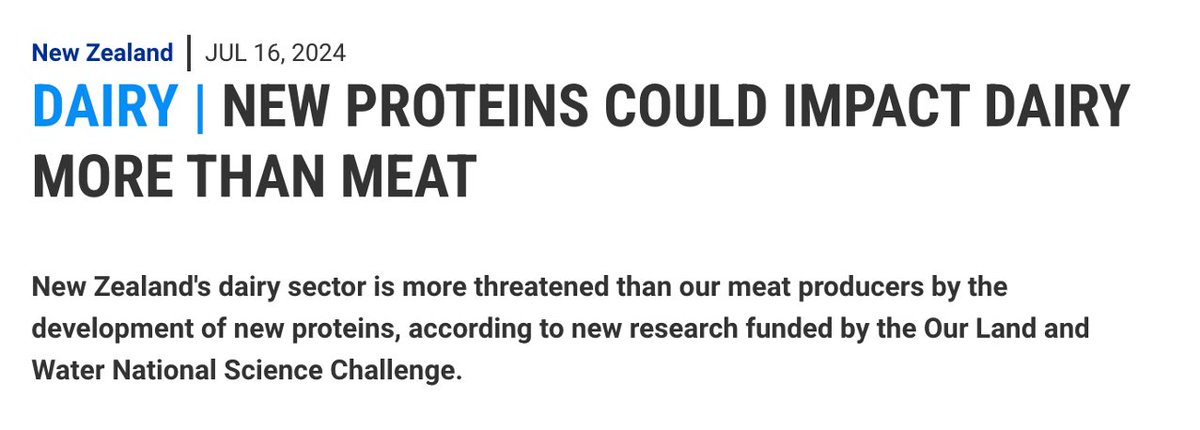 "New proteins": Classic low-information views from university researchers in the article below. 
The reality: 
1. The first "new" dairy-like proteins were commercialised in 2020. 
2. Since then around 25 products have been launched in the US, the only market where this (GM)