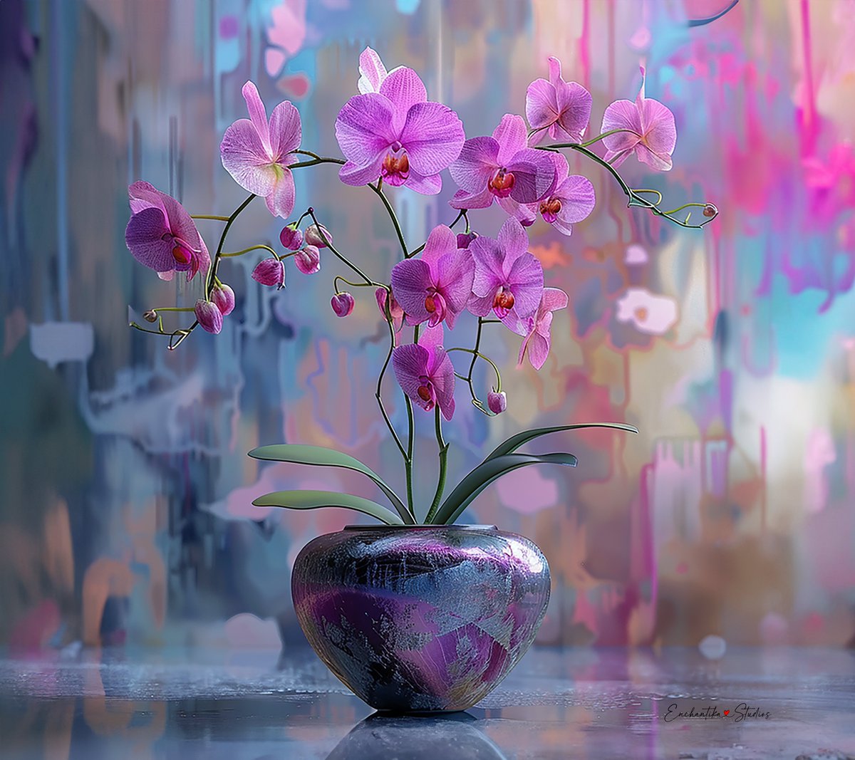 Mystic Orchids - Enchanting Abstract. Perfect for any room or as a gift by EnchantikaStudios enchantikastudios.etsy.com/listing/174905…