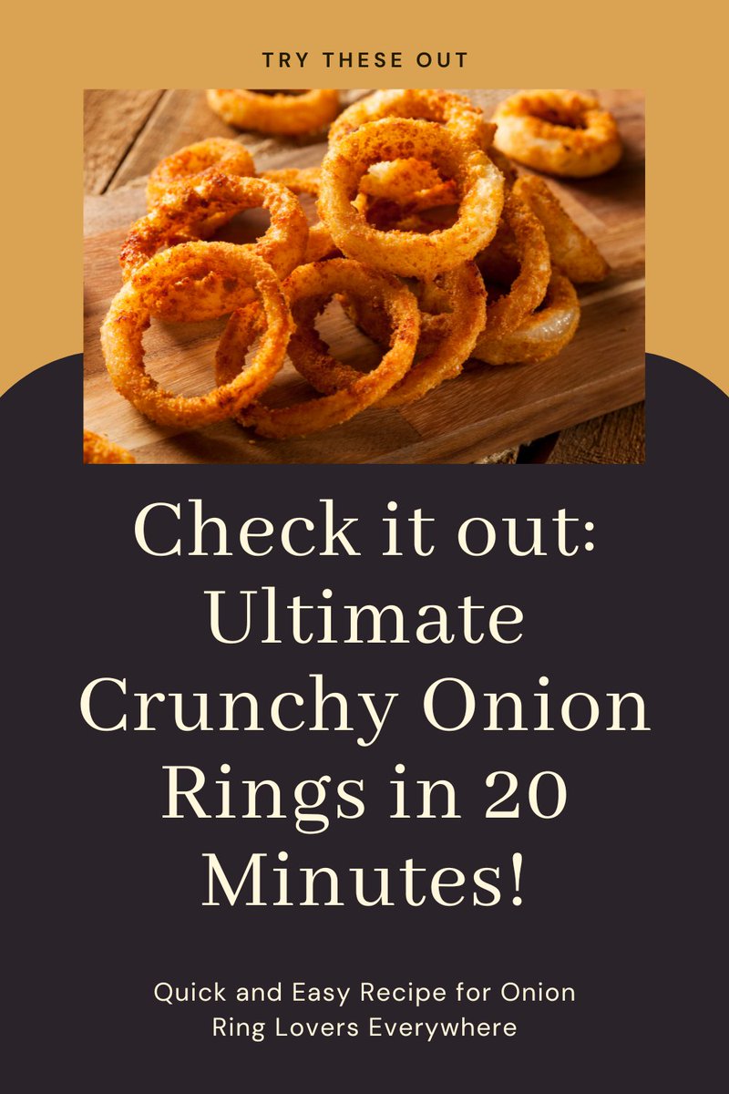 brax_red's tweet image. Craving a tasty snack? 🍽️ Check out the Ultimate Crunchy Onion Rings recipe, ready in just 20 minutes! 

Get it free now and enjoy a crispy delight. 

#FreeRecipe #OnionRings #QuickSnack #DeliciousEats

discoverybody.com/recipe/crunchy…