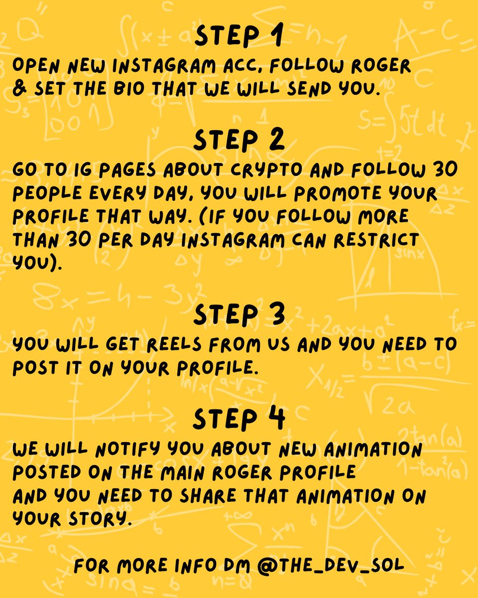 Roger_OnSol's tweet image. Hi team! 

Here is a process initiation from our end on how you can help us to grow. 👋

We will implement multiple processes like these and will run them all simultaneously ensuring that our project gets all the reach it deserves. ✈️