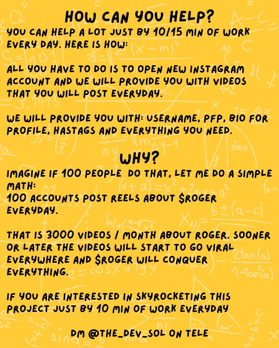 Roger_OnSol's tweet image. Hi team! 

Here is a process initiation from our end on how you can help us to grow. 👋

We will implement multiple processes like these and will run them all simultaneously ensuring that our project gets all the reach it deserves. ✈️