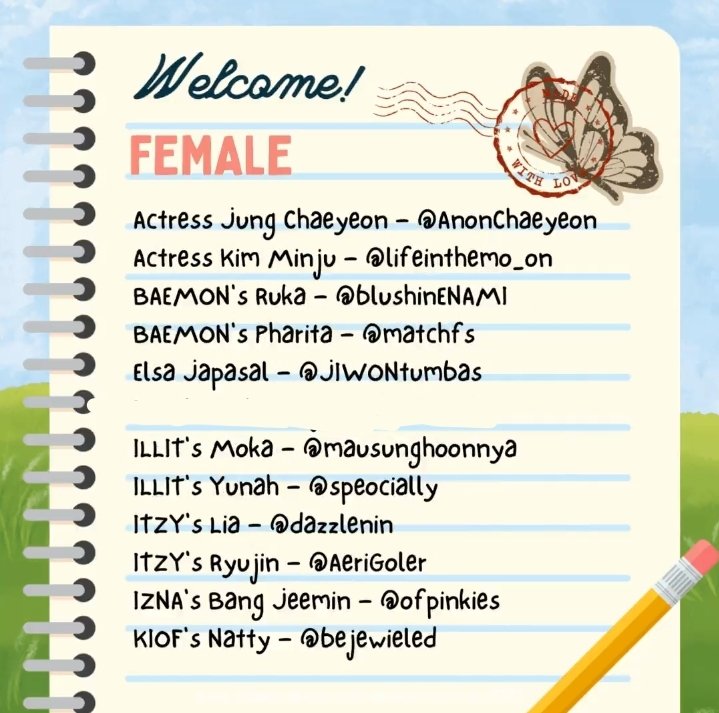 AmorousDiary's tweet photo. ️ ️️
‼️ GIVEAWAY ALERT! ‼️

We'll giving away 1 (one) unclaimed FEMALE SLOT! Please repost this tweet and reply with your desired muse.

P.s: Please make sure your muse is born in 1997-2005 and available. We'll be waiting until 5 PM (GMT+7)!
️ ️️ https://t.co/izkEVPyonR