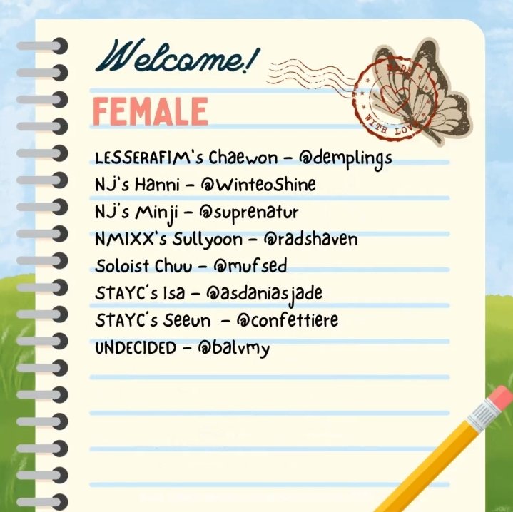AmorousDiary's tweet photo. ️ ️️
‼️ GIVEAWAY ALERT! ‼️

We'll giving away 1 (one) unclaimed FEMALE SLOT! Please repost this tweet and reply with your desired muse.

P.s: Please make sure your muse is born in 1997-2005 and available. We'll be waiting until 5 PM (GMT+7)!
️ ️️ https://t.co/izkEVPyonR