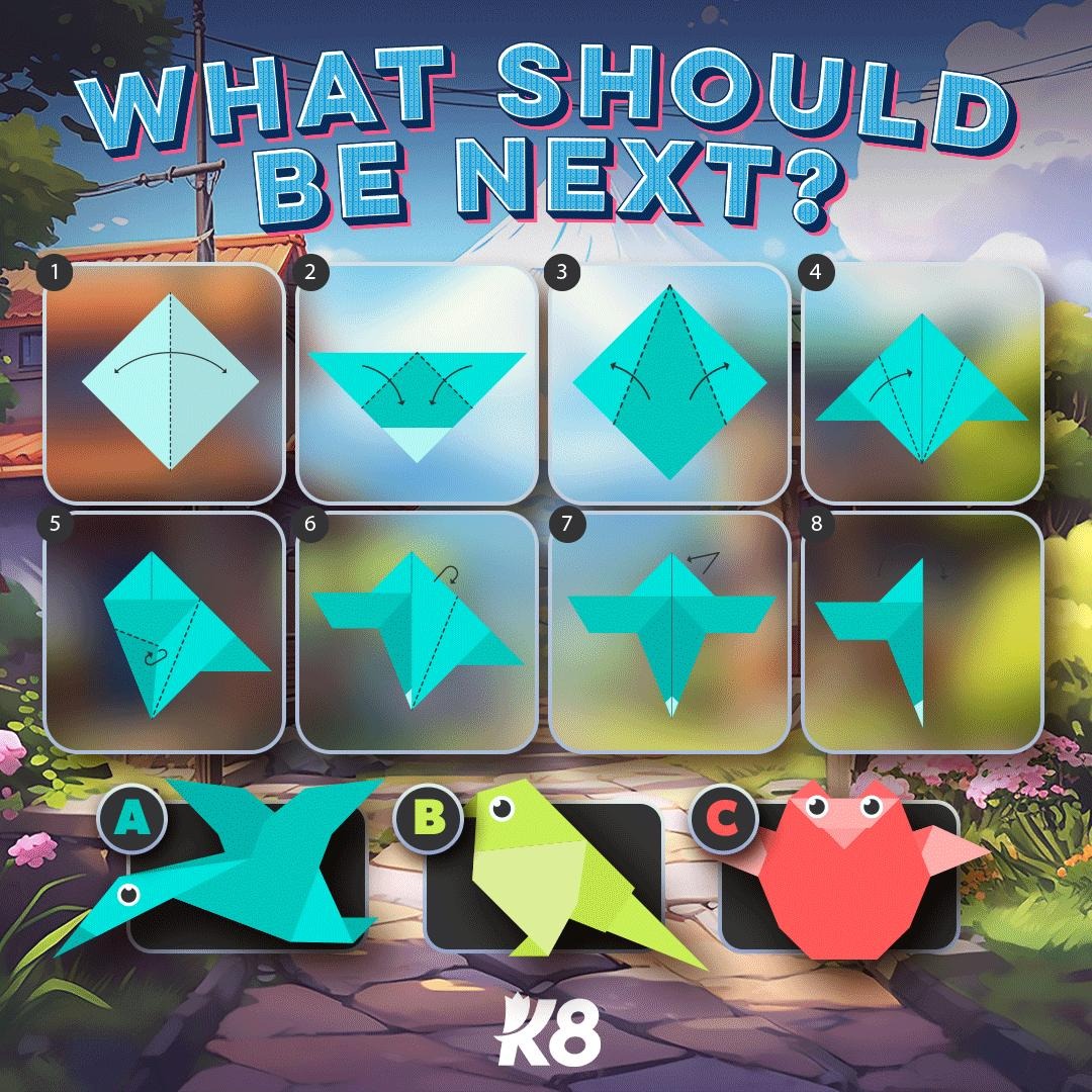 k8official_en's tweet photo. Origami masters, it's your time to shine! 
Can you predict the final fold? 🧠✨ 

Join now and you could win an #airdrop! 
Comment with your answer + K8 ID
✅Follow, like, and repost 

📌T&Cs apply
https://t.co/0dUN6YSF9d