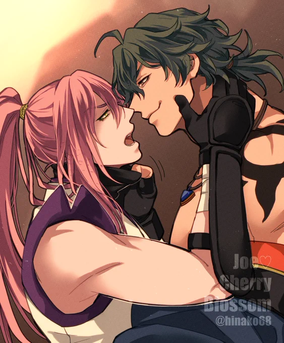 ジョーチェリS衣装でキスする時のマスク下げる良いよね!!!!!!!!!!ってイラスト#matchablossom 