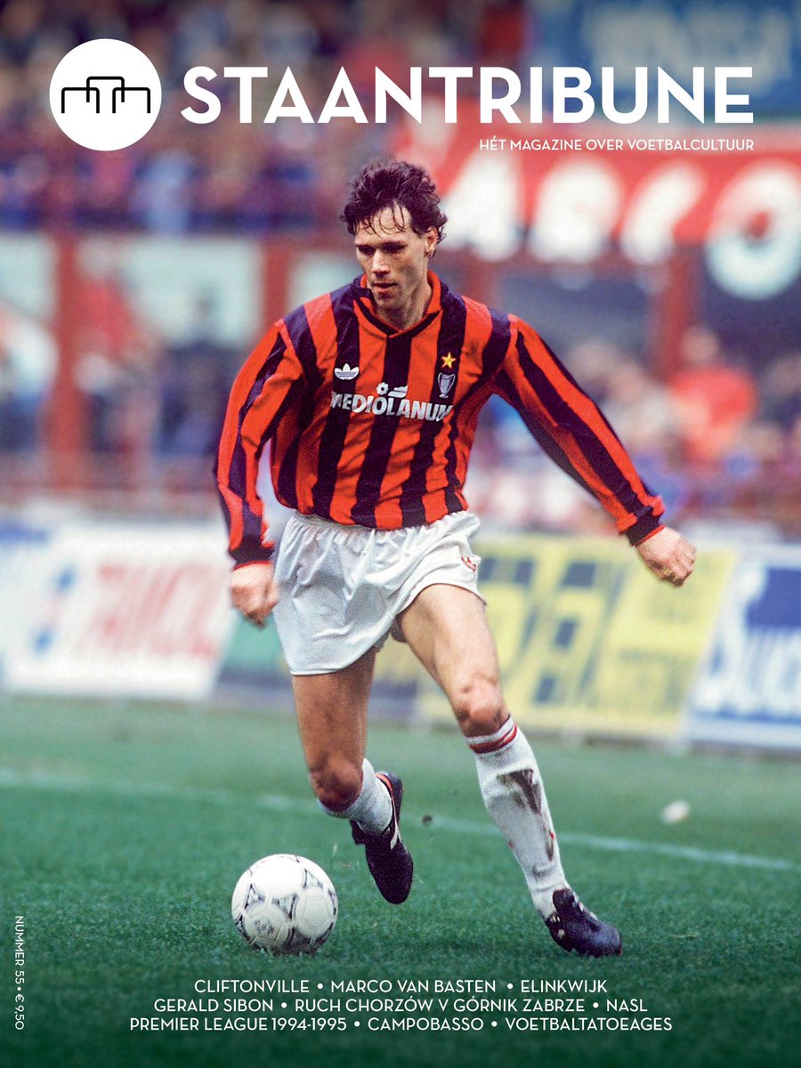 NIEUWE COVER BEKEND‼️
In Staantribune nummer 5⃣5️⃣ onder meer:

🇳🇱 Marco van Basten door de ogen van <a href="/FHeinen/">Frank Heinen</a>
☘️ <a href="/cliftonvillefc/">Cliftonville FC</a> 
🏟️ Old Trafford
🤍💙 Elinkwijk
✈️ Groundhopper des Vaderlands <a href="/HansDouw/">Hans Douw</a> 
🇵🇱 Ruch Chorzów v Górnik Zabrze
🦉 <a href="/Jerry035/">Gerald Sibon</a> bij <a href="/swfc/">Sheffield Wednesday</a> 
🇩🇪 The Klinsmann Dive