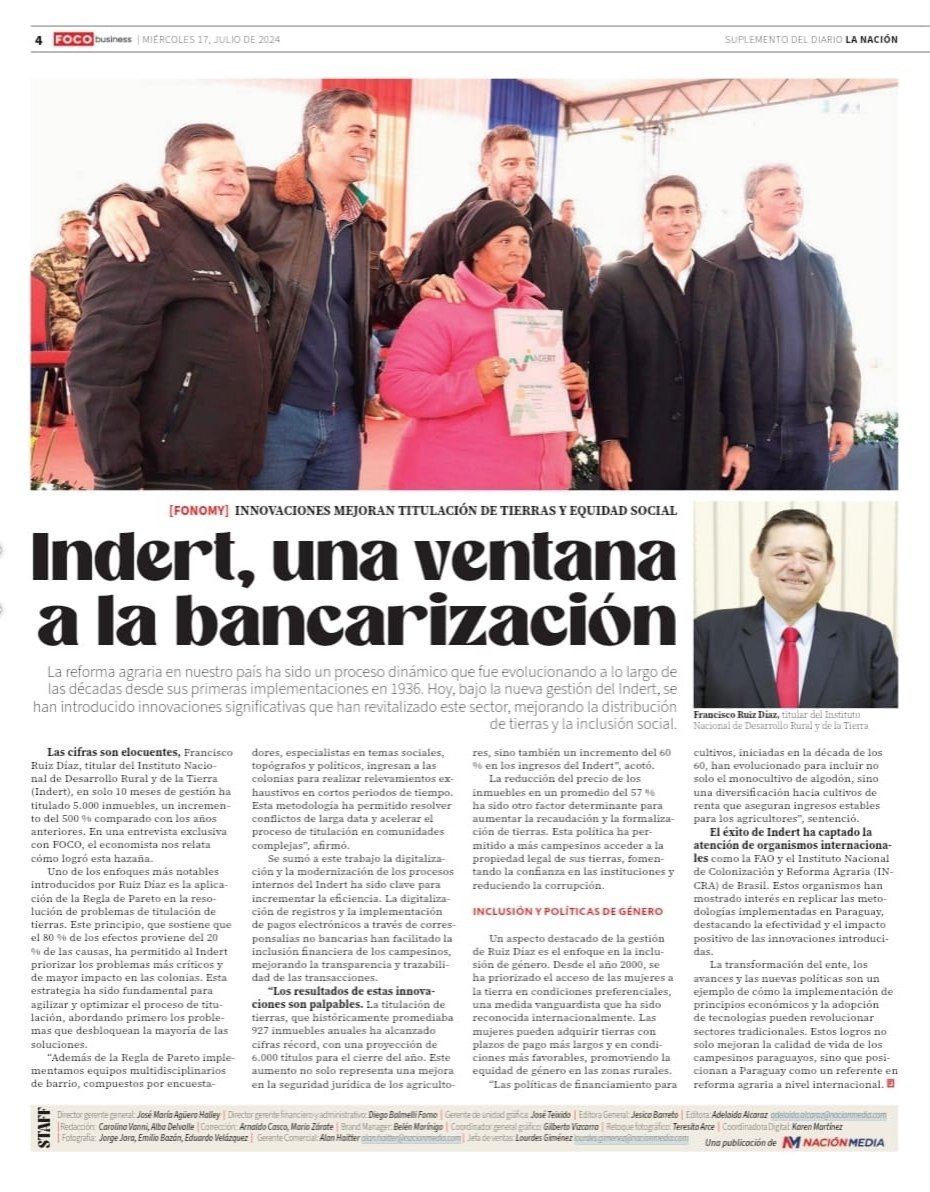 Comparto la entrevista publicada por la destacada revista de negocios <a href="/RevistaFocoPy/">FOCO</a>