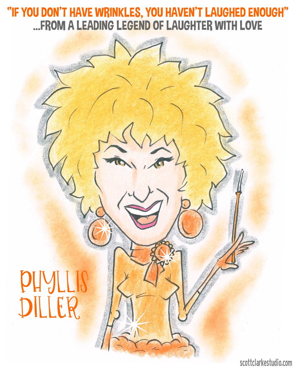 _scottclarke's tweet photo. Celebrating PHabulous PHYLLIS Diller's Birthday today with these toons and coloring page(for any age)!

#phyllisdiller #fang #scottclarkeart #artribute #classiccomedienne https://t.co/KQ9gfTnnxX