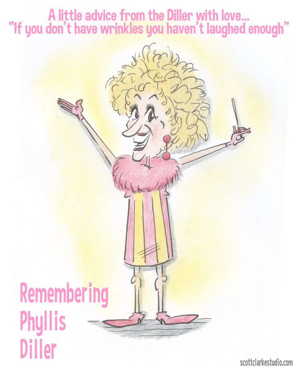 _scottclarke's tweet photo. Celebrating PHabulous PHYLLIS Diller's Birthday today with these toons and coloring page(for any age)!

#phyllisdiller #fang #scottclarkeart #artribute #classiccomedienne https://t.co/KQ9gfTnnxX
