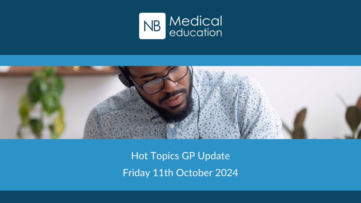 GPHotTopics's tweet photo. 📅 Date for the diary: Friday 11th October 2024
🩺 Hot Topics GP Update Course
https://t.co/rzvd8UA7W6
#GPUpdate #HotTopics #CPD #Doctors #GeneralPractice https://t.co/5sDGqFpeJJ