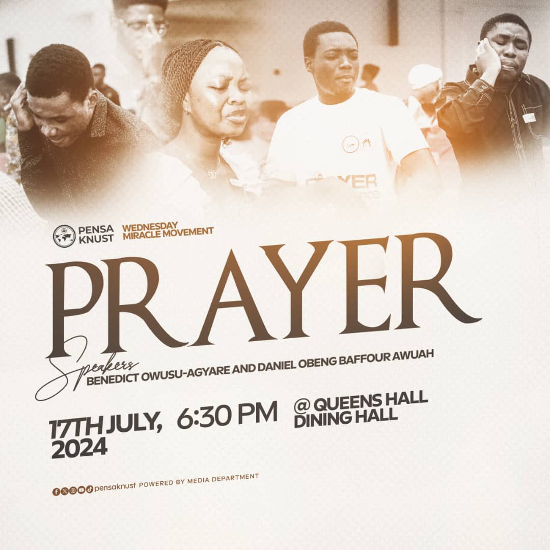 PENSAKNUST1's tweet photo. Christ in you!

Give me prayerrr...
Join us at the Queens Hall Dining Hall as we travail tonight at 6:30pm🔥

Gird your loins, take your prayer stance on bended knees🧎🏽‍♀️

Come with a friend or roommate 

#midweekservice|| #miraclemovement|| #pensaknust https://t.co/aPSAeKuIUc