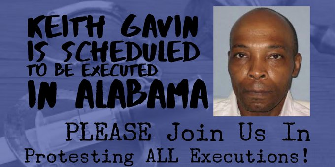 KarineOmry's tweet photo. Alabama is known for its botched executions. #KeithGavin is scheduled to be executed on July 18. You can help save his life by calling @GovernorKayIvey.
She can halt the execution and commute the death sentence. Pls call (334) 242-7100
Talking points: https://t.co/rQBjzCSxsr https://t.co/m16InaO8Ww