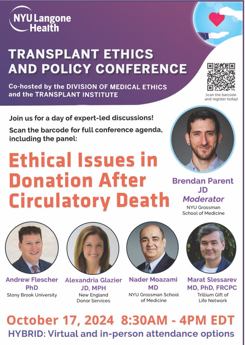 Marat Slessarev MD PhD (@maratslessarev) on Twitter photo Excited to represent <a href="/SchulichMedDent/">Schulich WesternU</a> <a href="/TrilliumGift/">Trillium Gift of Life Network (Ontario Health)</a> <a href="/LHSCCanada/">London Health Sciences Centre</a> and share our work on ethics of organ donation at this <a href="/nyuniversity/">New York University</a> conference
Register here: eventbrite.com/e/transplant-e… Excited to represent <a href="/SchulichMedDent/">Schulich WesternU</a> <a href="/TrilliumGift/">Trillium Gift of Life Network (Ontario Health)</a> <a href="/LHSCCanada/">London Health Sciences Centre</a> and share our work on ethics of organ donation at this <a href="/nyuniversity/">New York University</a> conference
Register here: eventbrite.com/e/transplant-e…