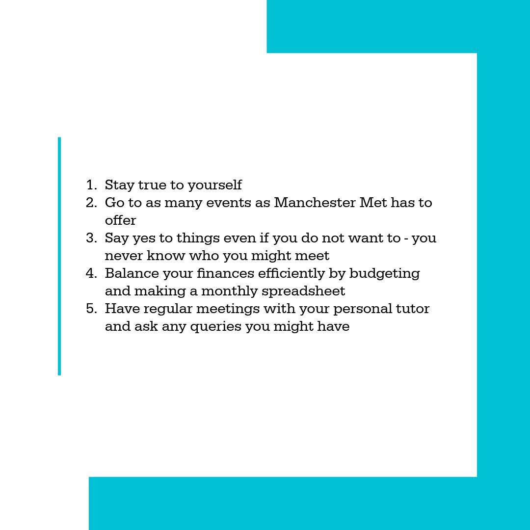 Current BSc Sports Business Management student Soumilee from India shares her top tips if you are considering studying at Manchester Met.