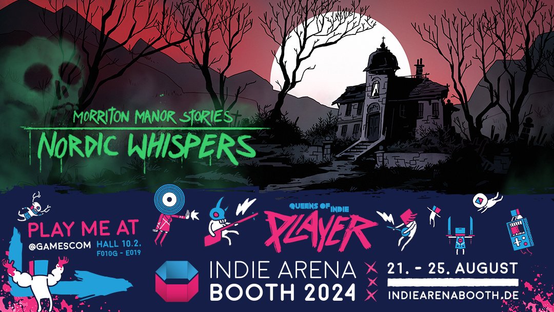 Backwoods Entertainment (@tweetingwoods) on Twitter photo WORLD PREMIERE! 🎉 For the first time ever, MORRITON MANOR: NORDIC WHISPERS will be PLAYABLE at <a href="/IndieArenaBooth/">Indie Arena Booth</a> this year! Visit us in hall 10.2 and check out our demo! 👀
<a href="/DerHauge/">Hauke</a> <a href="/TheRocketBeans/">Rocket Beans TV</a> WORLD PREMIERE! 🎉 For the first time ever, MORRITON MANOR: NORDIC WHISPERS will be PLAYABLE at <a href="/IndieArenaBooth/">Indie Arena Booth</a> this year! Visit us in hall 10.2 and check out our demo! 👀
<a href="/DerHauge/">Hauke</a> <a href="/TheRocketBeans/">Rocket Beans TV</a>