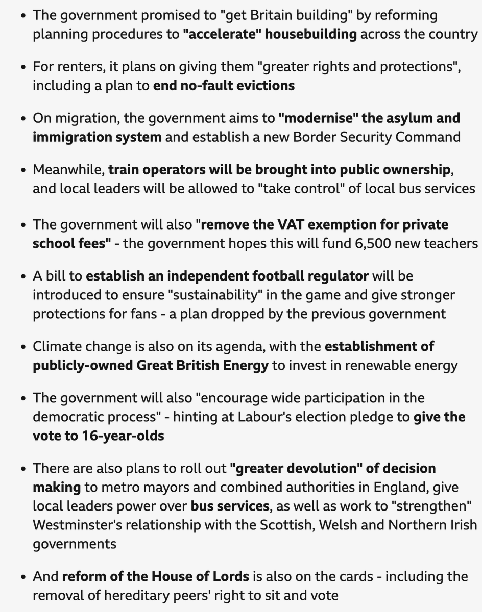 Waxler81's tweet image. From the @BBC article linked - check out these major policy initiatives. Come take #CompGov to see why when the majority party announces these, they've got a good shot at passing and why just because the King read it, it doesn't mean they're his ideas.

bbc.com/news/live/c250…