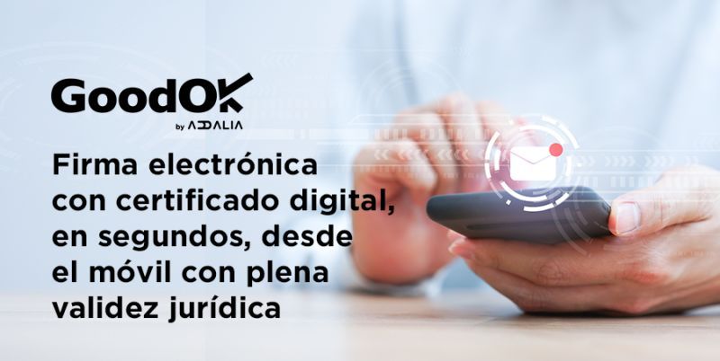 AddaliaTech's tweet image. 📄✨ GoodOK simplifica tus procesos de #firmaelectronica. 🚀

🔒 Almacena los certificados de tus clientes en una nube segura, sin riesgos.

Firma desde el Móvil sin necesidad de apps adicionales, ni instalaciones. 

addalia.com/goodok-firmas/