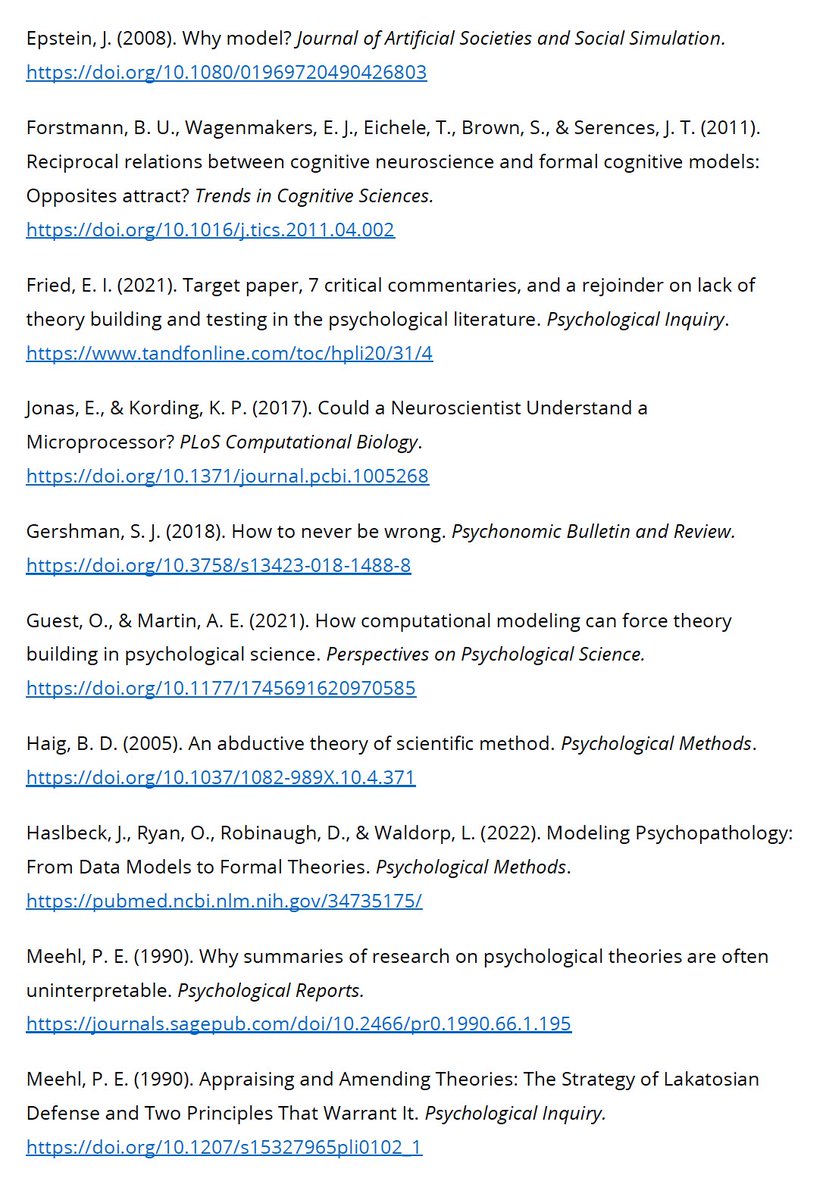 EikoFried's tweet photo. Giving a talk today at IMPS on building bridges between psychometrics island &amp; psychology mainland; slides here (https://t.co/Fu0yi7bN1X).
I stress the importance of theory building &amp; testing, so I also updated my intro reading list on the topic: 
➡️https://t.co/eKOe9yh7pp https://t.co/yXTpNS9Cck