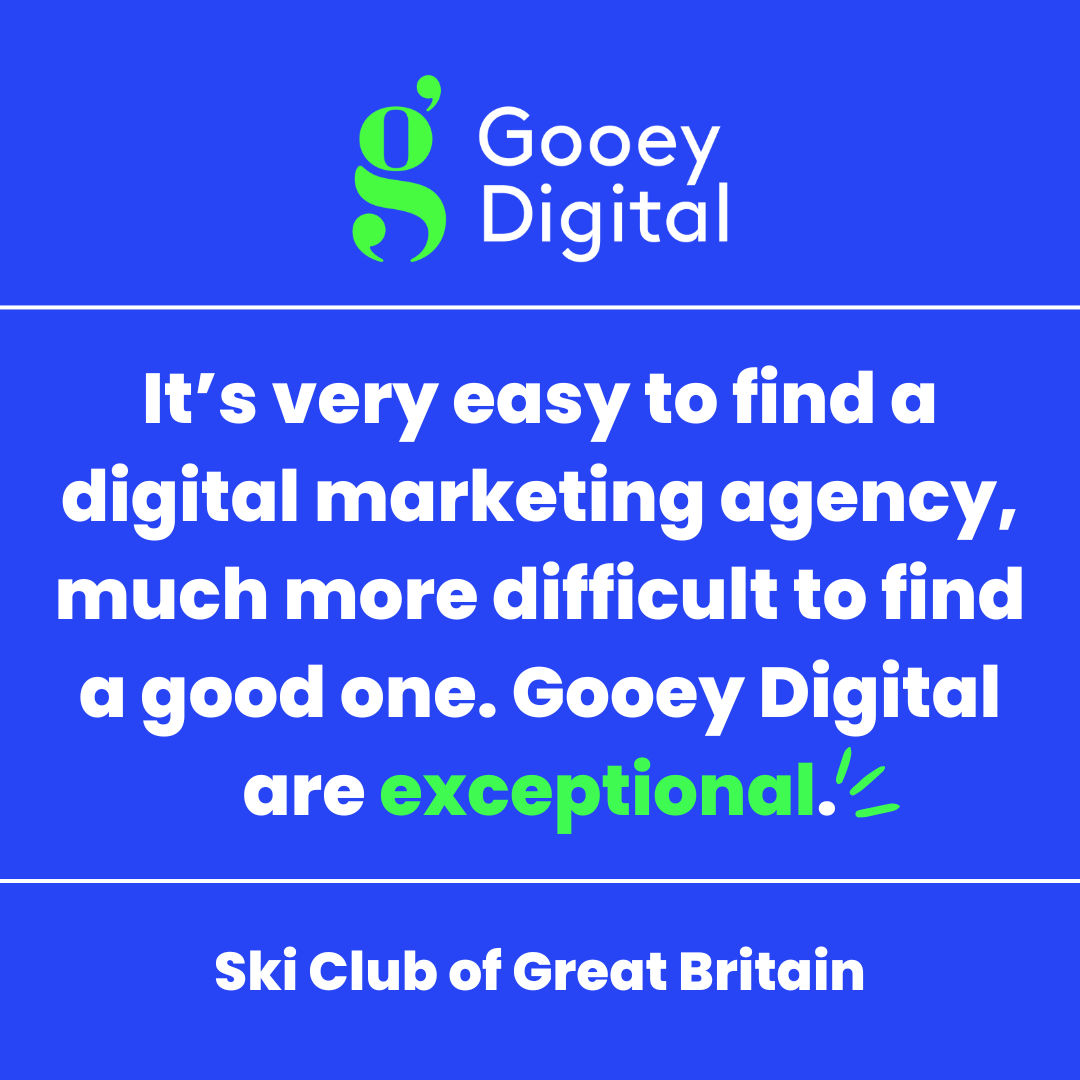 GooeyDigital's tweet photo. It’s impolite to blow your own trumpet, so we’ll just share these words from our wonderful clients Ski Club of Great Britain®, (very humbly, we hope you understand) who have worked with us for several years🙌 https://t.co/IYGV2D5MKu