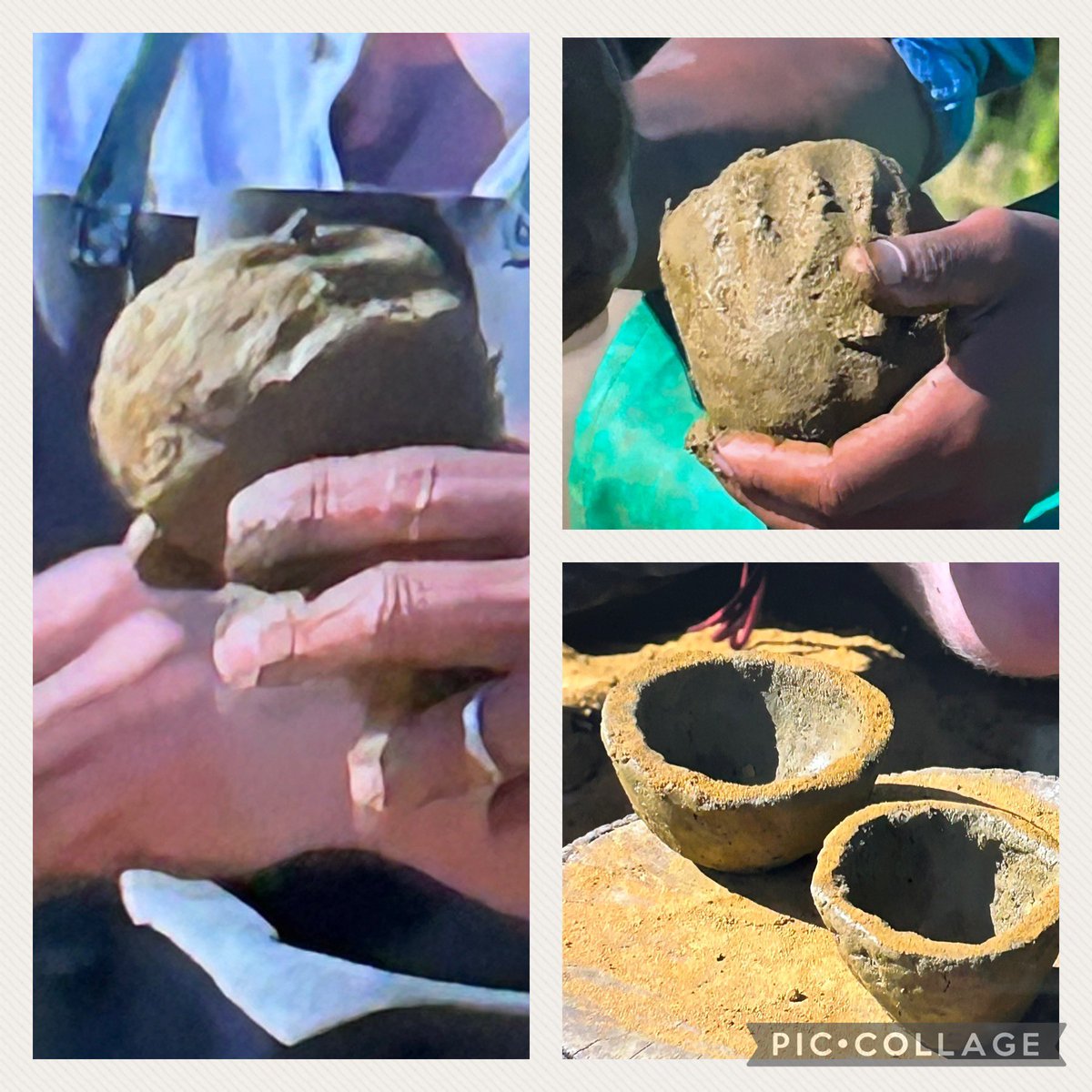 belindajohn71's tweet photo. Photos taken of the TV whilst watching @bbc @BBCCountryfile showing us exactly how to create a clay, pinch pot and how we lived just like we learned in @MissCYear2 @OURLADYSASPULL #pinchpot #claypot #year2curriculum #stoneage https://t.co/epH9dVZe7q