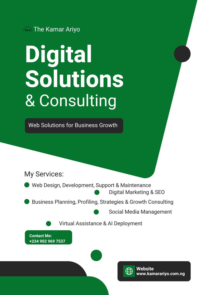 BuildWithKamar's tweet photo. Hi, I’m Kamar Ariyo, an experienced digital expert and freelancer!  

I’m available for new projects, collaborations, and referrals, regardless of location or time zone.  

Let’s connect and elevate your digital presence! 
DM or visit https://t.co/CWMCsQ7nHE to get started https://t.co/QLo9EC3pGv