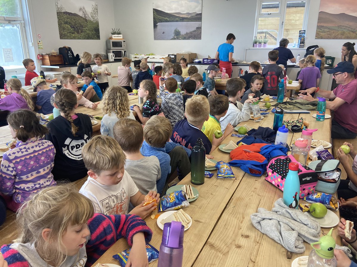Eating lunch after our activities, then time to pack up and head home.