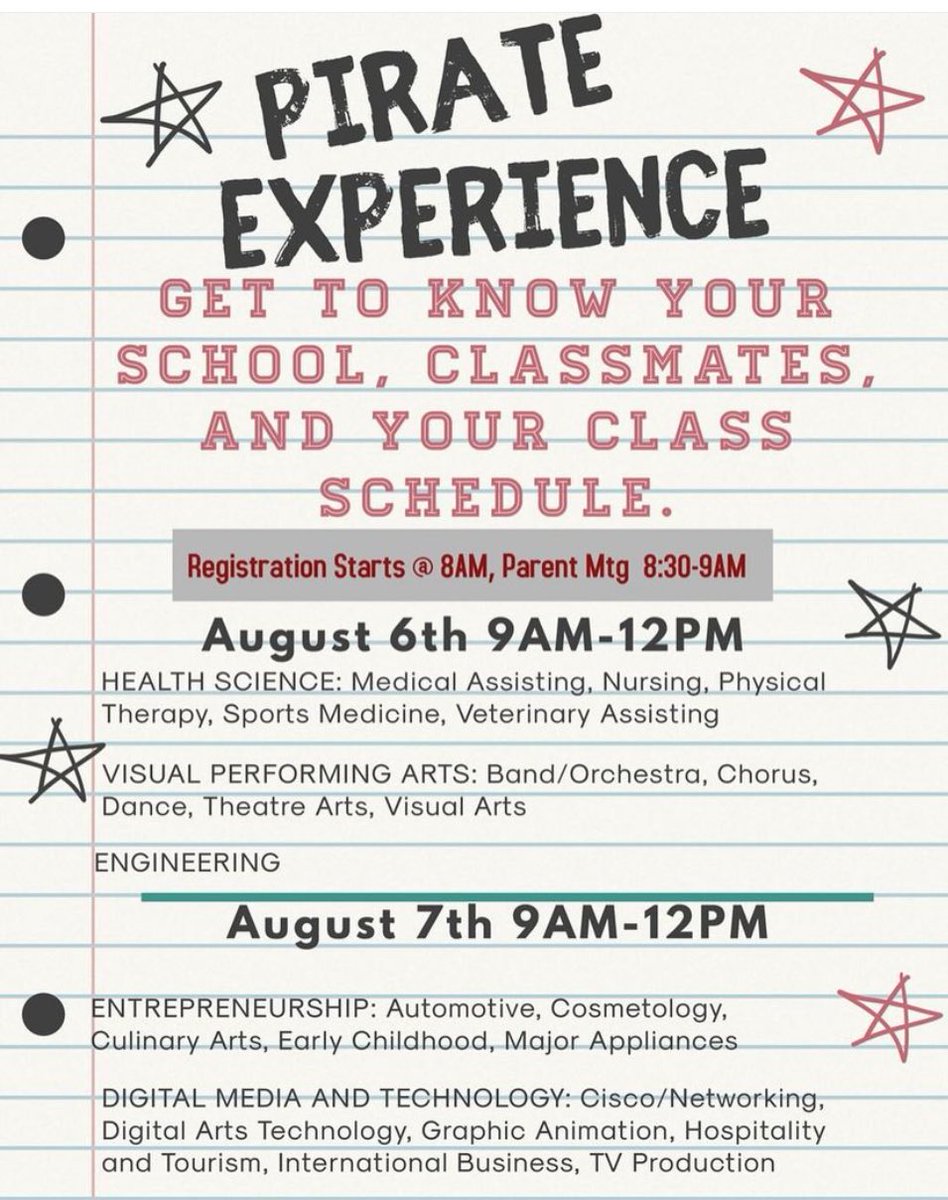 Pirate Experience is an opportunity for new pirates 🏴‍☠️ to get to know the school, classmates, and some staff. See you soon!