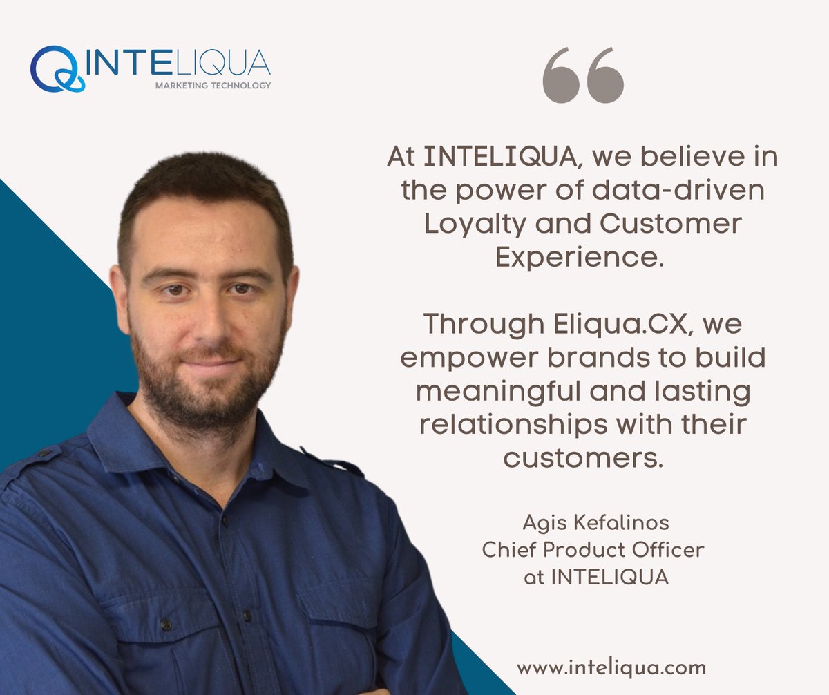 INTELIQUA_'s tweet image. 📸 Capturing a moment with our Chief Product Officer, Agis Kefalinos! Agis brings almost two decades of invaluable expertise to INTELIQUA 👏

Get in touch with our team of experts today! 👉 bit.ly/42a4Pvt
#CustomerLoyalty #CDPplatform #Data #DataAnalysis #LoyaltyStrategy