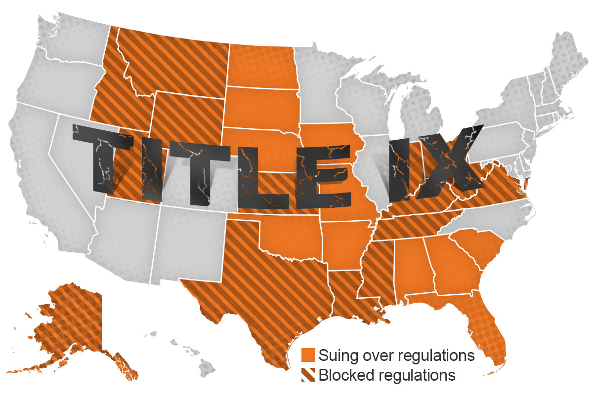 insidehighered's tweet photo. Nearly 700 More Colleges Don’t Have to Comply With New Title IX Rule  

A recent injunction barred the @USEDGov from enforcing its new Title IX rule at colleges attended by members of two conservative student groups. Hundreds of colleges across the country are affected. https://t.co/xwkSyLBtdh