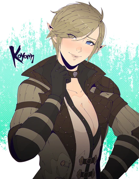 dawntrail has introducted a bunch of new side characters i like so...here's a drawing of shale, one of my favourites! // #FFXIV #Dawntrail 