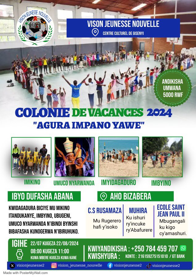 visionjeunesse2's tweet image. Summer Camp 2024 is open for registration!

Kids aged 5-14 can enjoy a variety of cultural, art, and sports activities. It&apos;s a fantastic opportunity for your child to learn, relax, and enhance their skills and talents. 

Don&apos;t miss out! 

#SummerCamp2024 #FunAndLearning