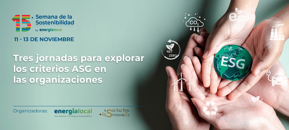 👉Del 11 al 13 de noviembre organizamos un evento online, dividido en 3 jornadas, para poder explorar los criterios #ASG en las organizaciones de la mano de ponentes expertos y empresas referentes en su sector.

Apúntate: semanarsc.org/inscripcion-se…
