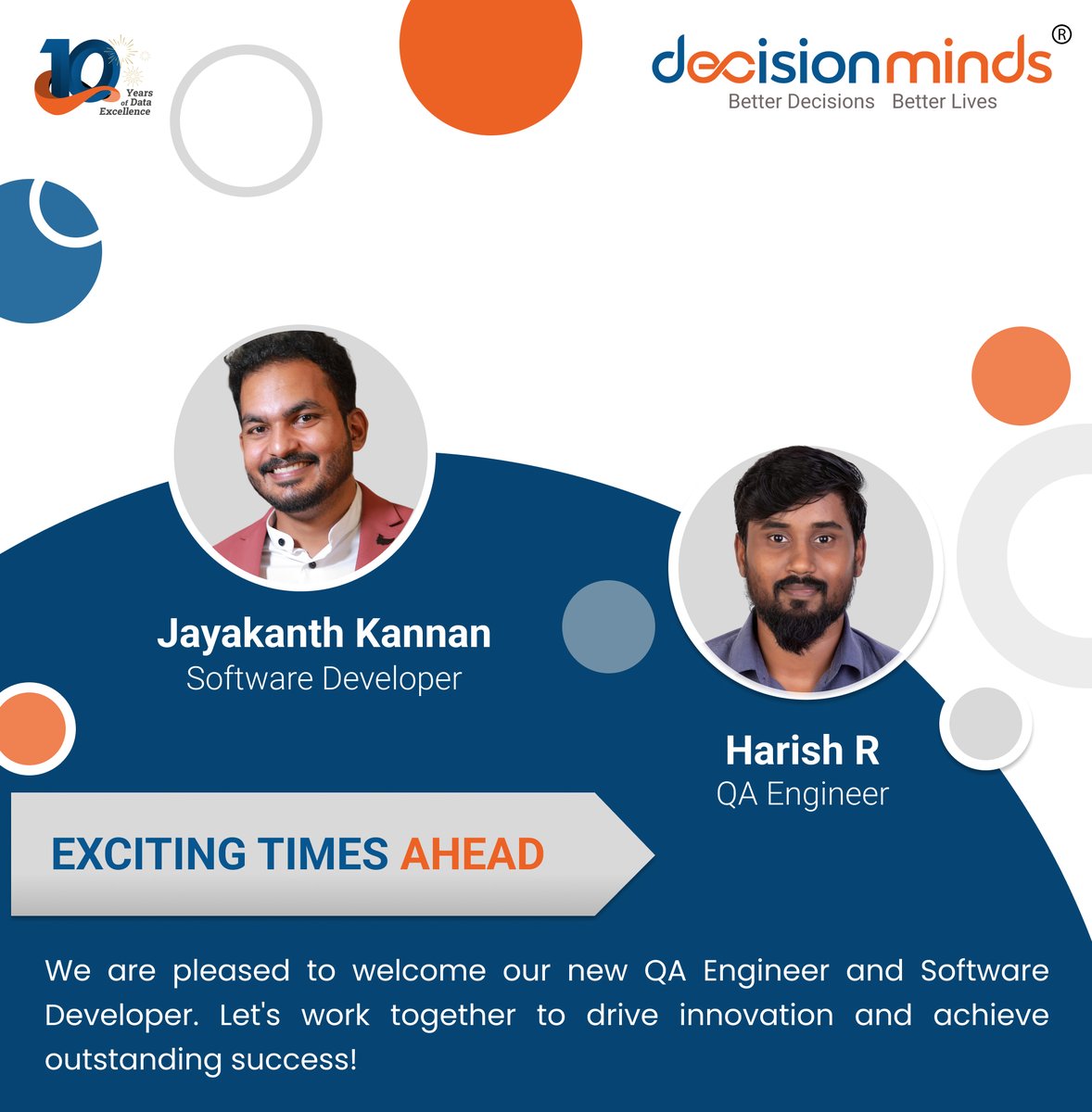 DecisionMinds's tweet photo. 🌟 Welcome to Decision Minds! 🌟

Where creativity thrives, collaboration flourishes, and innovation has no limits! 🚀

To our newest team members: your arrival brings a surge of excitement and fresh perspectives. 🎉 

#NewBeginnings #TeamAdventure #InnovationHub #WelcomeAboard https://t.co/JOfEB2HSv1