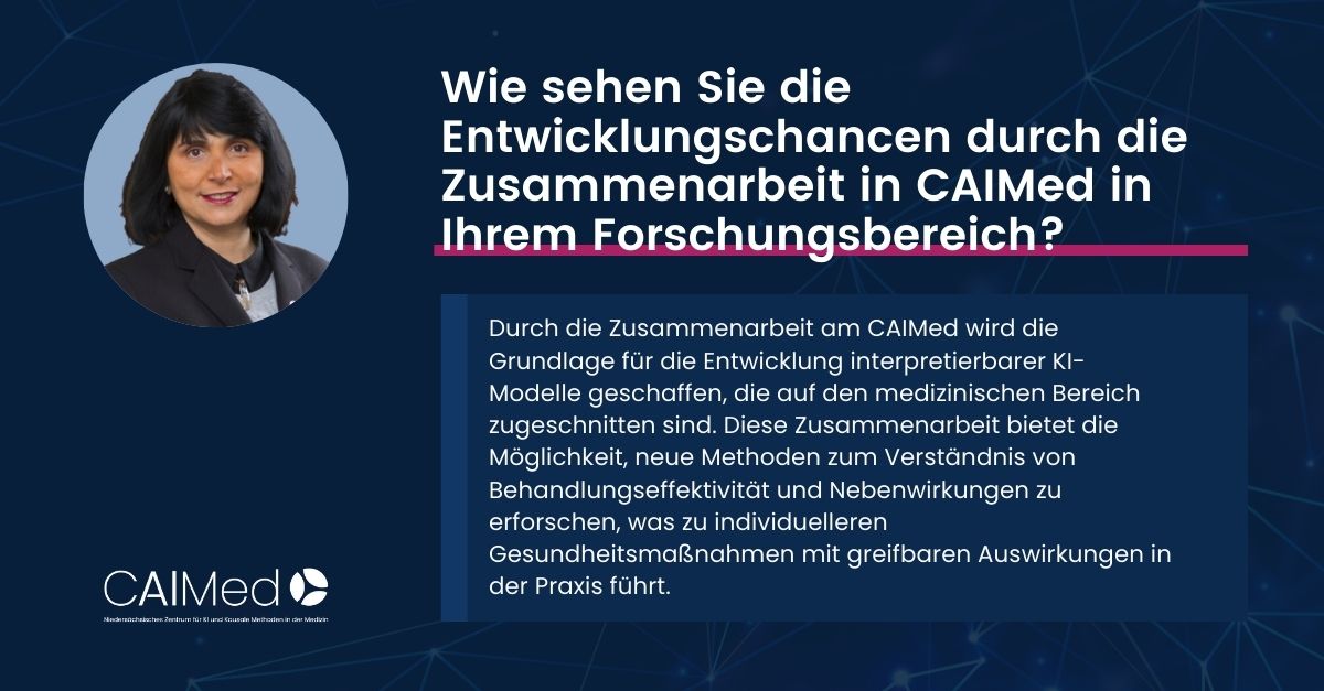 CAIMed_de's tweet photo. 3 Fragen an….
… Prof. Dr. @MEVidalSerodio , Mentorin der Gruppe Semantische Modelle in der Medizin
Prof. Vidal bringt am #CAIMed ihr Fachwissen im Bereich der semantischen Datenintegration, des symbolischen Denkens und der #Wissensgraphen ein.
#aiinhealthcare https://t.co/1XzEwf5A3V