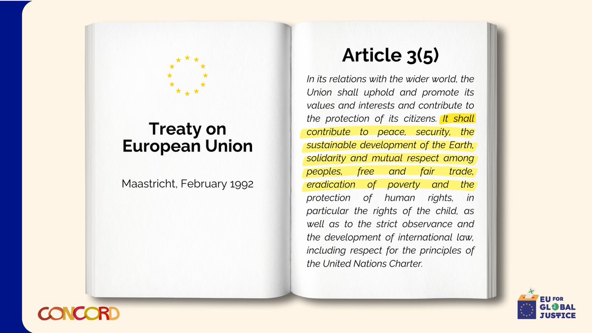 The European Union must prioritise collaboration over competition.

It's in the EU's interest to promote sustainable development, peace &amp; help tackle inequalities in partner countries. 🇪🇺🤝🌍

📖 👀 It is written in the Treaties. #EU4GlobalJustice

📨 bit.ly/openletter-EC-…
