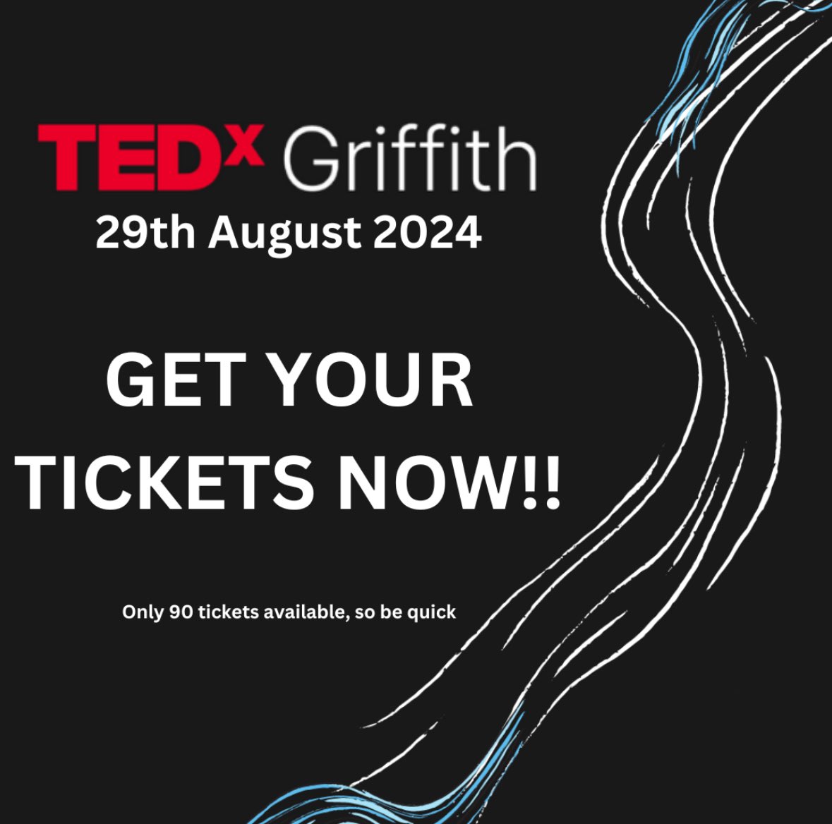 Here we goooooo!!!! 

Tickets to the first TEDx Griffith event are now live. Limited to just 90 tickets, so if you want to be apart of this amazing community event please buy your ticket before we run out! 

ticket.yodelit.co/eventInfo/6/A4…