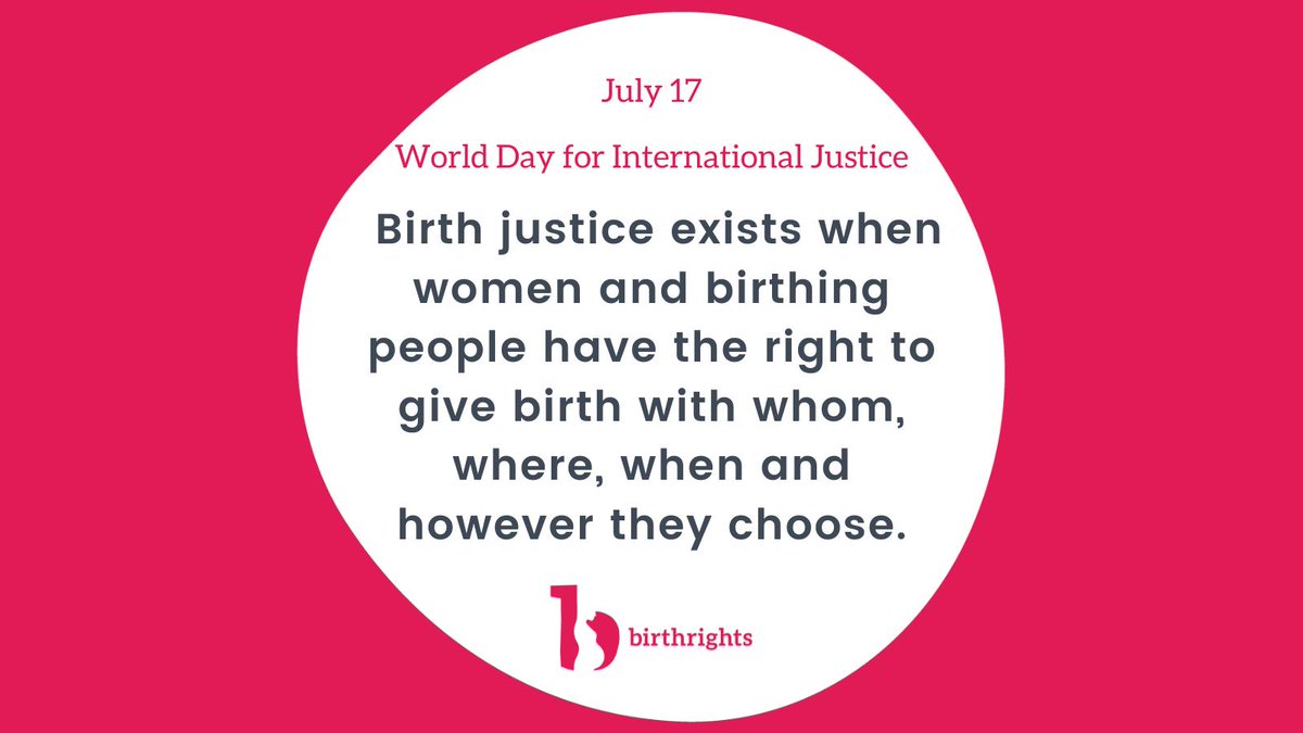 birthrightsorg's tweet photo. We provide 𝗿𝗶𝗴𝗵𝘁𝘀-𝗯𝗮𝘀𝗲𝗱 information, advice &amp; support about your human rights during pregnancy and childbirth - because when 𝗮𝗹𝗹 women &amp; birthing people are supported to advocate for their rights, #birthjustice becomes a possibility. 
#IJD #JusticeMatters #17July https://t.co/9Lq3ynhXwG