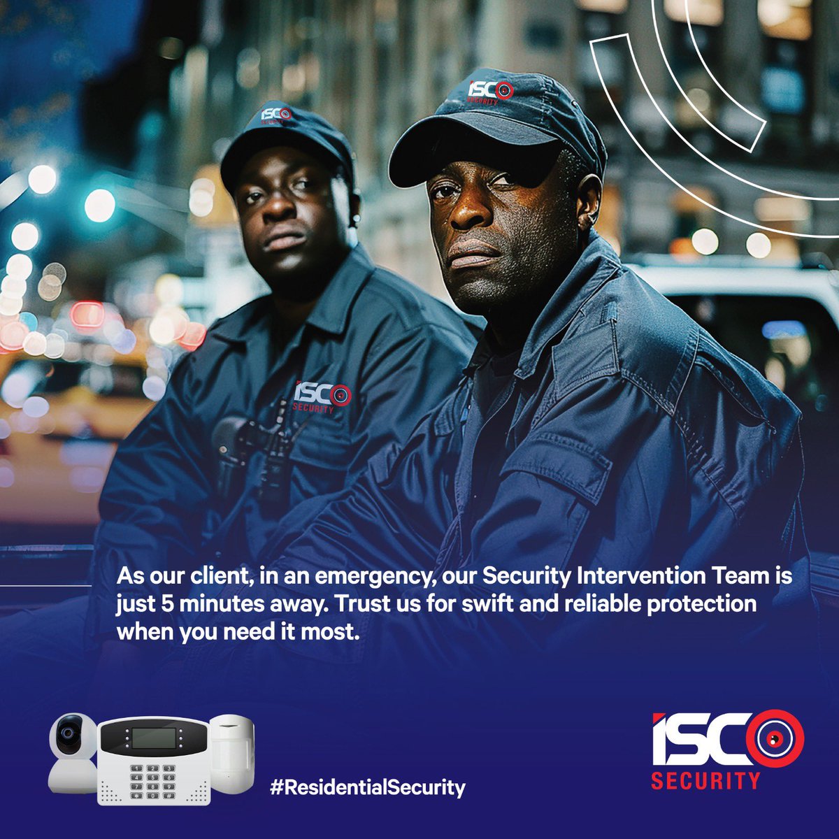 iscosecurity's tweet photo. As our client, you can call 3031 in an emergency, and our security intervention team will be there in just 5 minutes.
#IscoGotYou #ResidentialSecurity https://t.co/NAEi9akZ6T