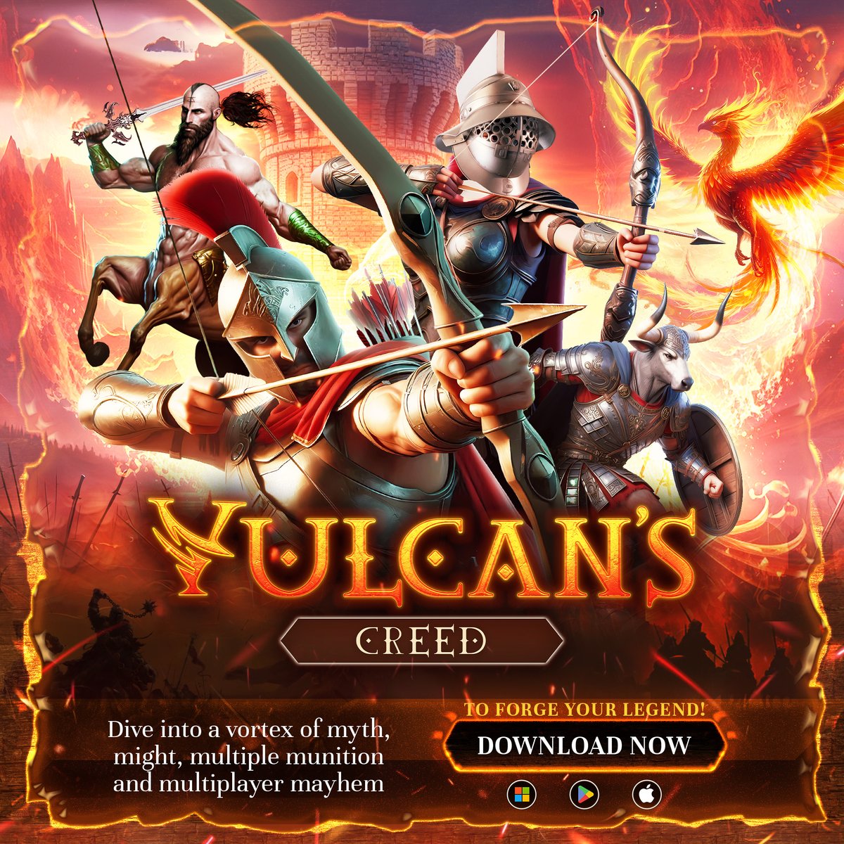 VulcansCreed's tweet photo. Dear mortals! Step into the epic realm of Vulcan's Creed, the ultimate 3D FPS adventure in the Greco-Roman VulcanVerse.🔥
Download now! Free to Play!
Google Play: https://t.co/rEIFY2c8oh
App Store: https://t.co/I0PvWMBhGa
#VulcansCreed #FPSChallenge #3DGame #NFTGame #EarnCrypto https://t.co/0n4TllbuI2