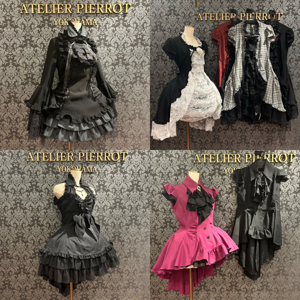 ATELIERPIERROT こおっ アトリエピエロ ケープ コート 黒 ATELIERPIERROT こおっ アトリエピエロ ケープ コート 黒