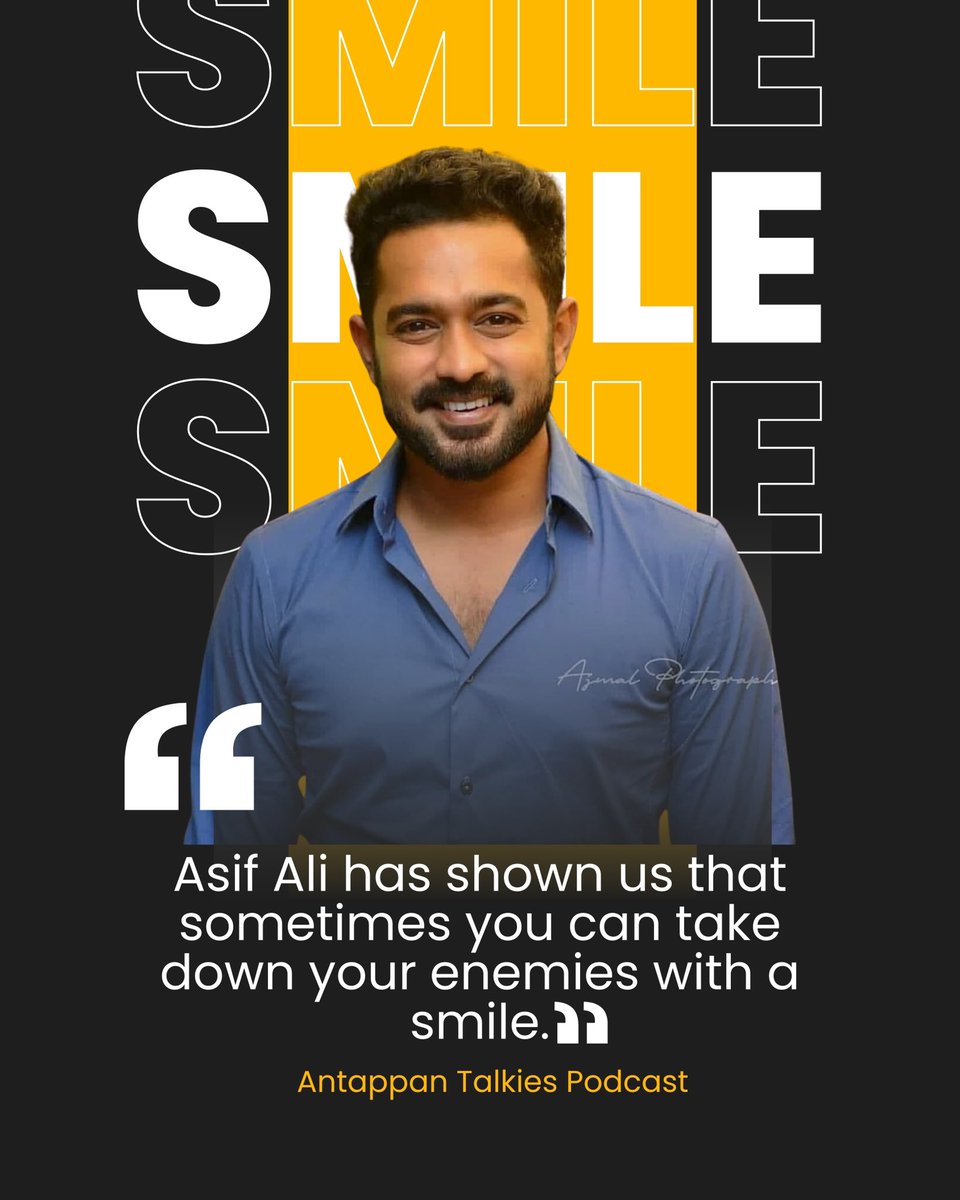 AntappanTalkies's tweet photo. Sometimes just a smile is enough!!
.
.
#asifali #asifalifans #rameshnarayan #malayalamcinema #quotes #quoteoftheday #trendingnow #antappantalkies #rjantappan https://t.co/8XKNXw41hi