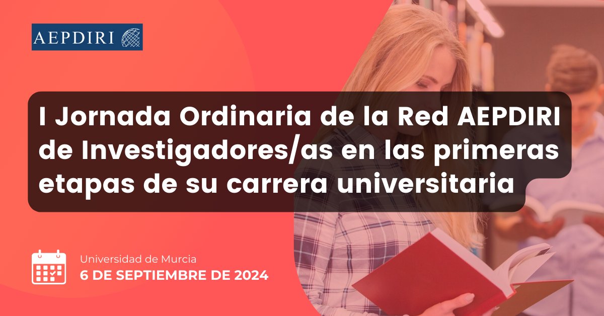 I Jornada Red AEPDIRI de investigadores/as en las primeras etapas de la carrera universitaria: inscripción

➡️ forms.gle/w1fKe3bfpbhR6n…

#Aepdiri