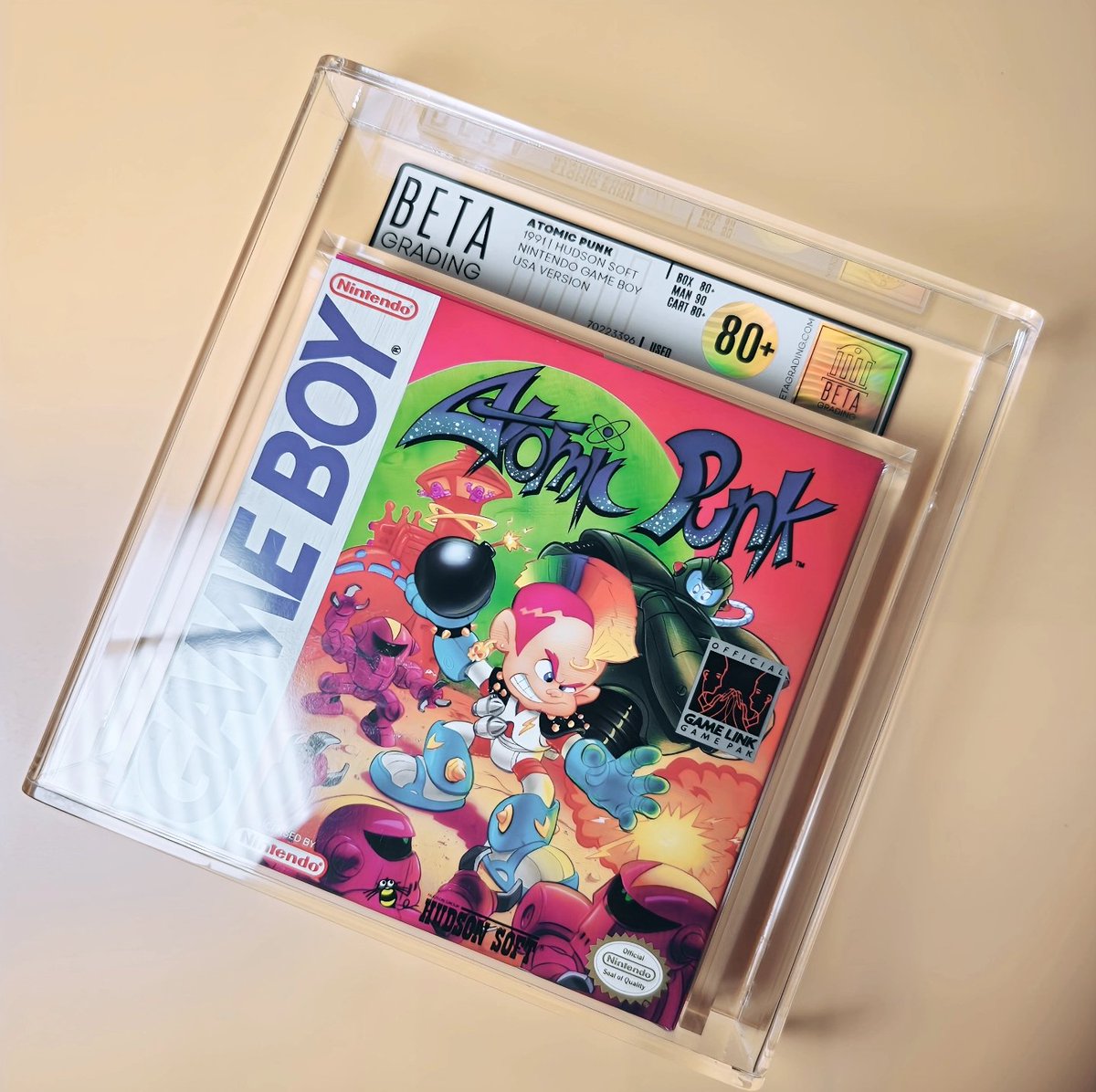 BETAGrading's tweet image. Atomic Punk
1991 | Hudson Soft
Nintendo Game Boy
USA Version
BG80+
Propietario: @percebeiro4
BetaGrading.com

#betagrading #atomicpunk #gameboy #Nintendo #collectors #videogames #sealedvideogames