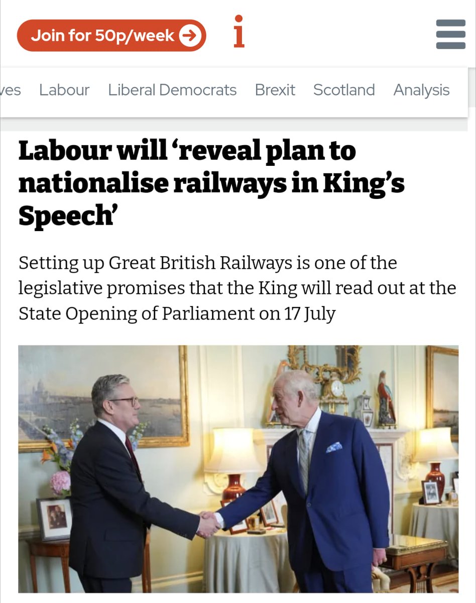 Privatisation has been a failure.

<a href="/UKLabour/">The Labour Party</a> will set out our plans in #KingsSpeech to sort out our railways by ensuring they are:

✅ Publicly owned
✅ Passenger focused 
✅ Fit for the track