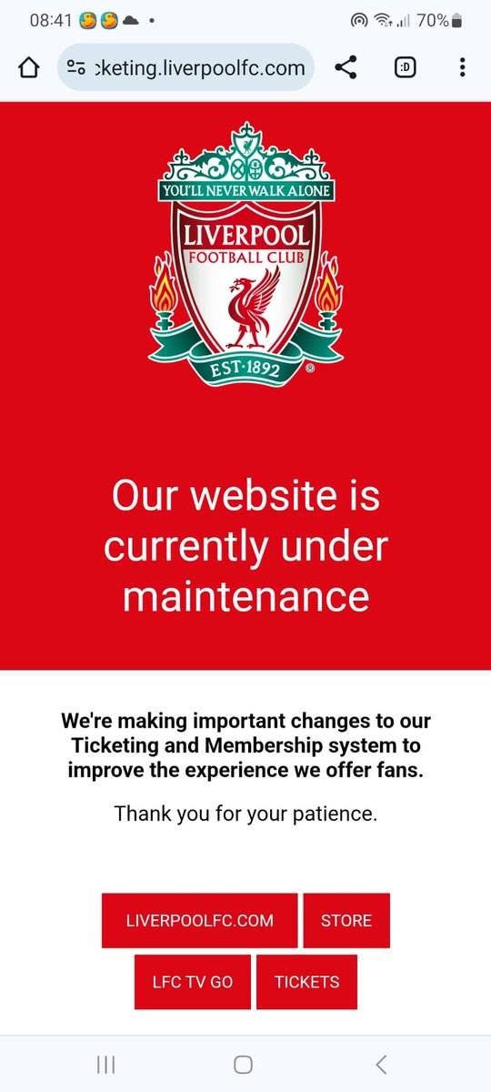 CraigMallon97's tweet photo. @LFCHelp what a surprise, the same crap every time. https://t.co/31Qu5lfIqk