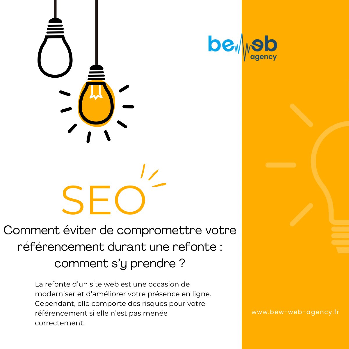 bew_web_agency's tweet image. La #refonte d’un site web est une occasion d’améliorer votre présence en ligne. Cependant, elle peut comporter des risques pour votre #référencement. Pour éviter de compromettre le référencement de son site durant ce processus, voici ce qu’il faut faire🏗️
bew-web-agency.fr/eviter-de-comp…