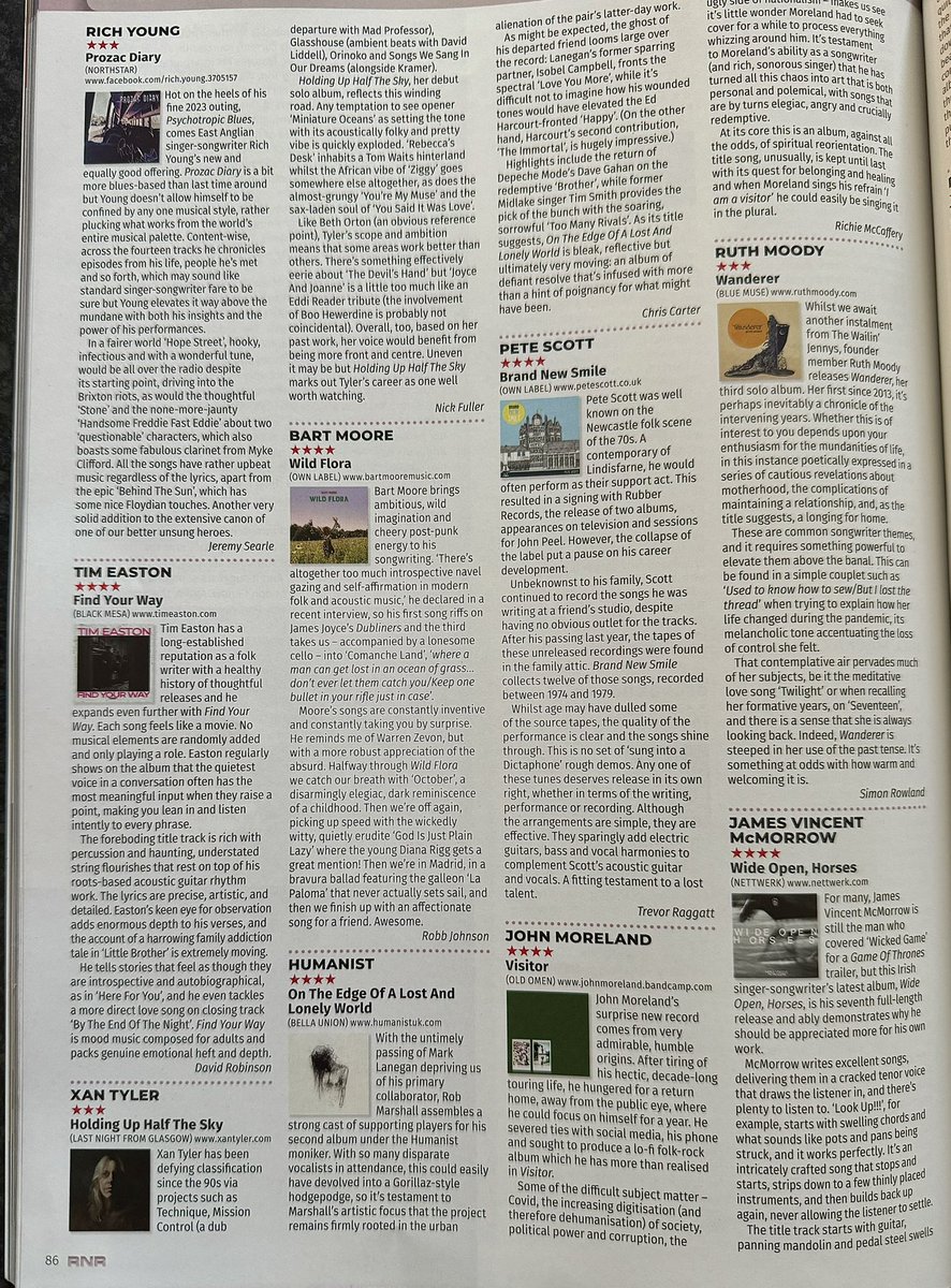 humanist_uk's tweet photo. “As its title suggests, On The Edge Of A Lost And Lonely World is bleak, reflective but ultimately very moving: an album of defiant resolve that’s infused with more than a hint of poignancy.”
Rock’n’Reel – 4 stars ****

Thank you @RocknReelR2 
@bellaunion https://t.co/wiycU9T68E