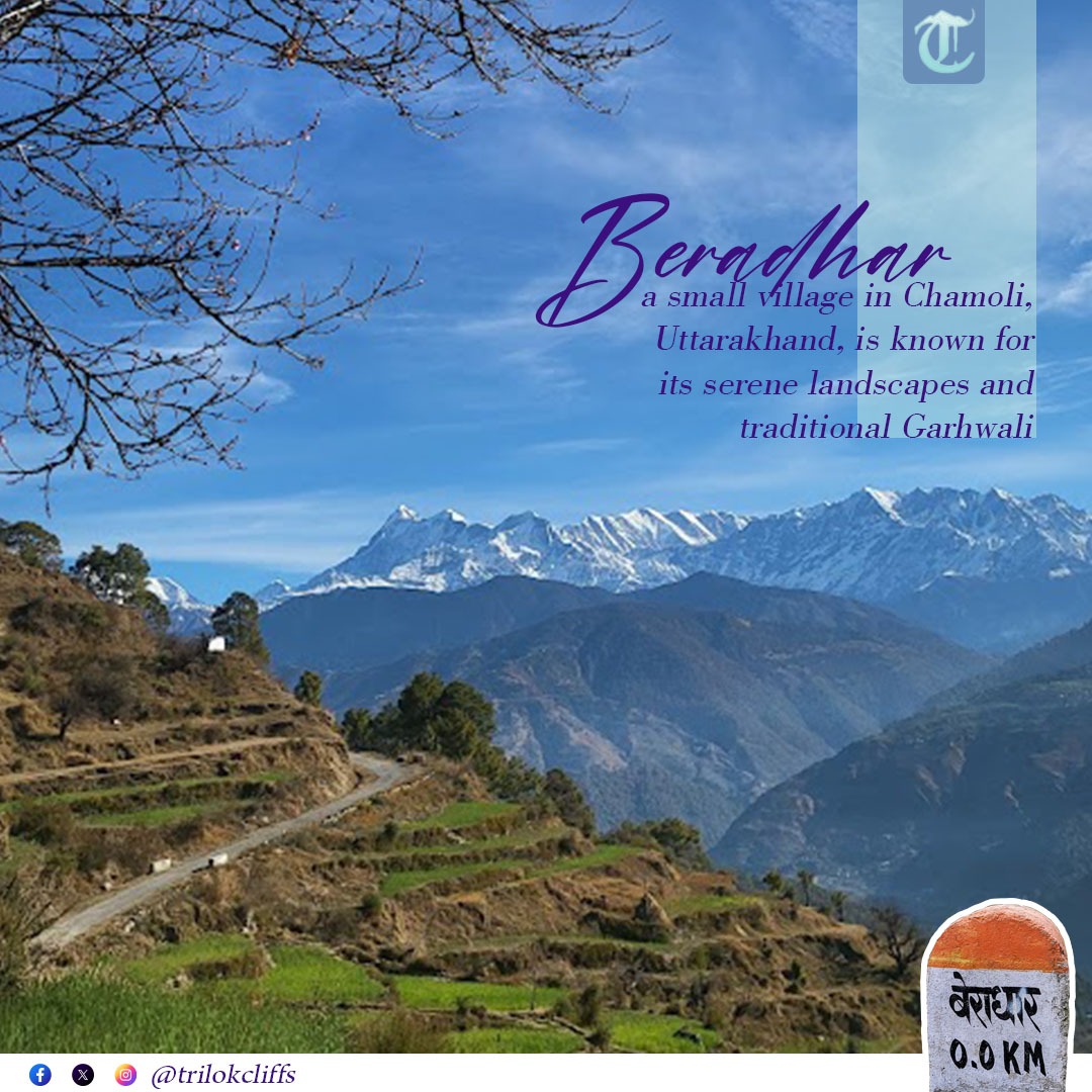 Trilokcliffs's tweet photo. 🌄 Beradhar 🌄
Discover the charm of this small village in Chamoli, Uttarakhand, known for its serene landscapes and traditional Garhwali culture. 

#Beradhar #Chamoli #Uttarakhand #Garhwal #TranquilViews #MountainLife #TrilokCliffs #TravelIndia #ExploreUttarakhand #NatureLovers https://t.co/tDX8AdAjJ7